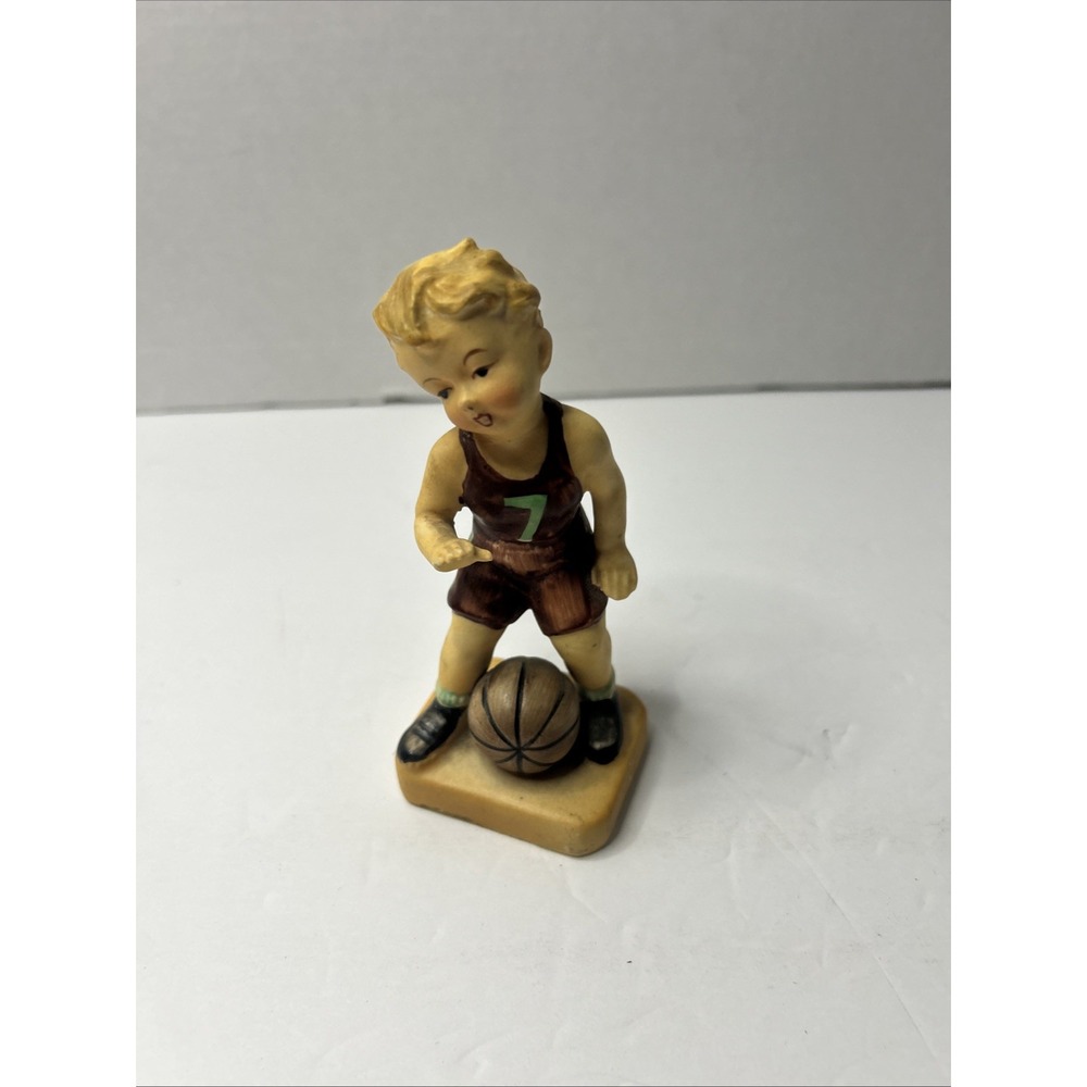 Vintage Japan Little Basketball Boy Dribbler Figurine